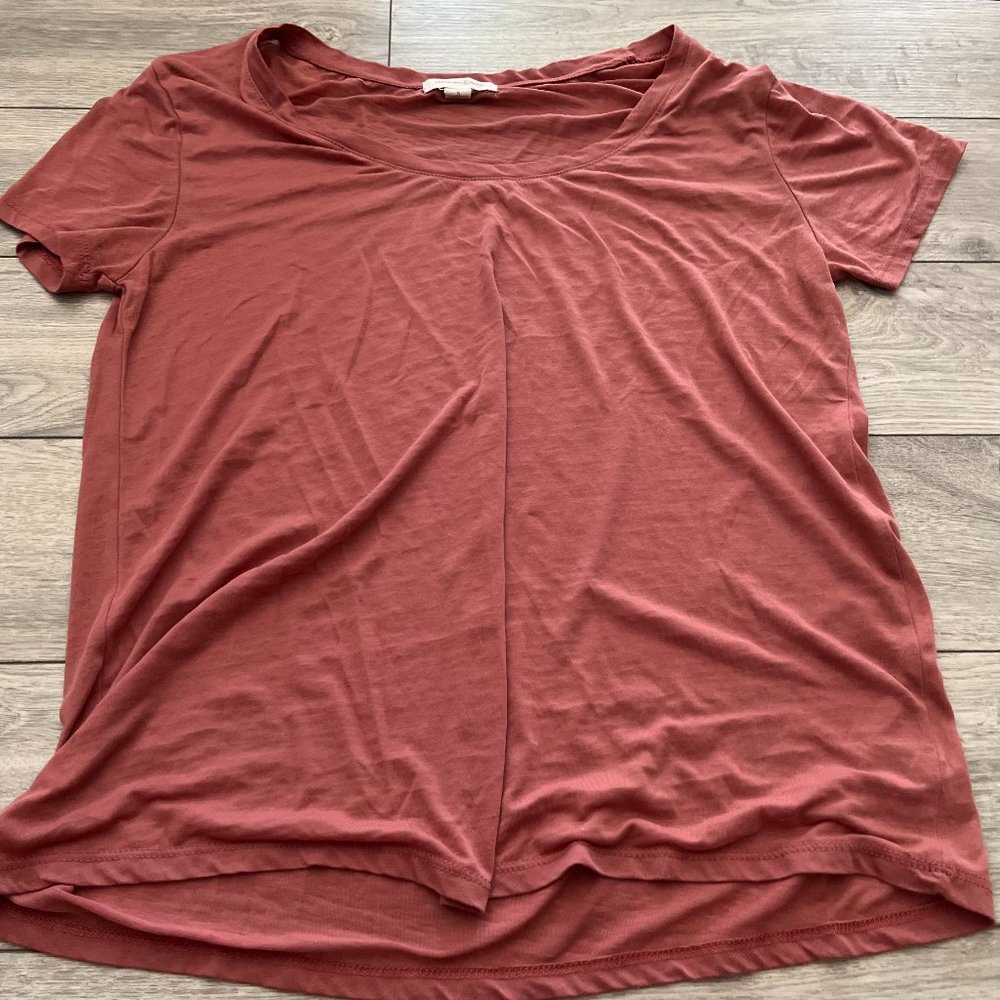 Treasure & Bond dusty rose burnout boyfriend tee size small